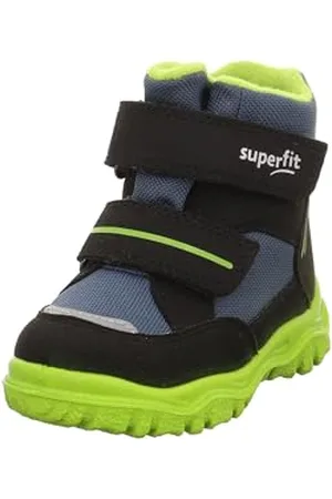 Superfit Boys HUSKY1 warm gefütterte Gore-Tex Stiefel, SCHWARZ/HELLGRÜN 0000