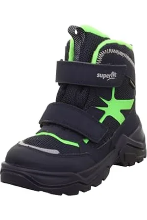 Superfit Boys SNOW MAX warm gefütterte Gore-Tex Stiefel, BLAU/HELLGRÜN 8000