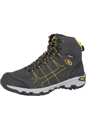 BRUTTING Unisex Mount Shasta High Cross Country Running Shoe, Anthracite/Yellow, 6 UK