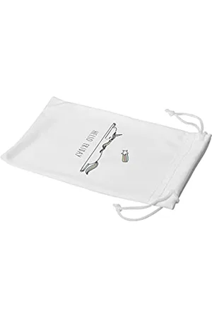 Bonamaison Digitally Printed Glasses Pouch, Sunglasses Pouch, 100% Cotton, Soft & Slim, Protective Glasses Case with Drawstring Closure, 1 Piece, 11x19 cm