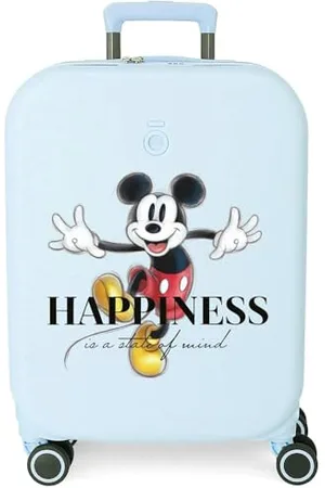 Disney Mickey Happiness Cabin Suitcase Blue 40x55x20 cm Rigid ABS Integrated TSA Closure 37L 2.74 kgs 4 Double Wheels Expandable Hand Luggage