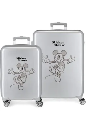 Disney 100 Joyful Happy Suitcase Set Grey 55/70 cm Hard ABS Built-in TSA Closure 119L 6kg 4 Wheels Double Luggage Hand, , One Size, Suitcase Set