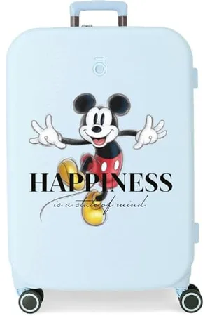 Disney Mickey Happiness Medium suitcase Blue 48x70x28 cm Rigid ABS Integrated TSA closure 79L 4.32 kg 4 Double wheels