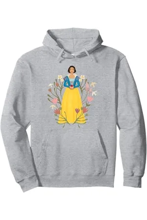 Disney Snow White Posing With A Red Apple Profile Portrait Pullover Hoodie
