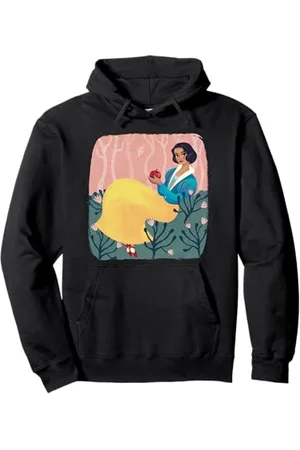 Disney Snow White Resting In The Forest Distressed Portrait Pullover Hoodie