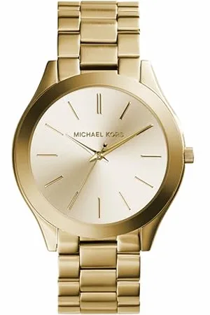 Michael Kors Ladies 42.00mm Quartz Watch with Champagne Analogue dial and Gold Metal Bracelet Strap MK3179