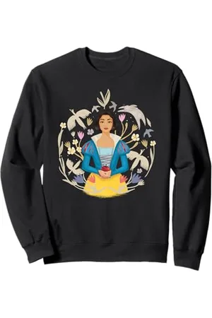 Disney Snow White Among Flora And Fauna Distressed Portrait Sweatshirt