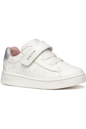 Geox Baby B ECLYPER Girl A Sneaker, Optic White/Silver, 7 UK Child