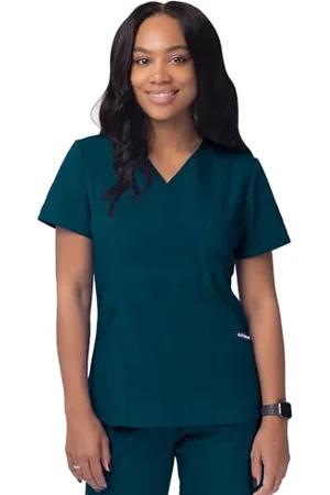 Sivvan Scrubs for Women - Mock Wrap Scrub Top - S8302 - - 3X
