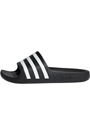 adidas Unisex Adilette Aqua Slides Kids Sandal, Core Black/Cloud White/Core Black, 11 UK