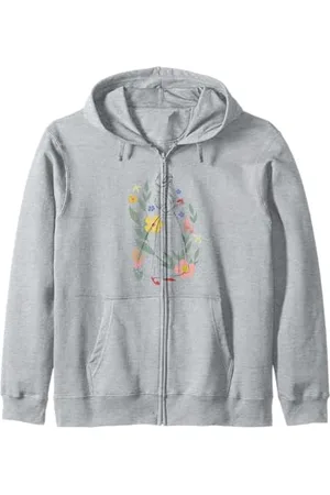 Disney Snow White With Apple Surrounded By Colorful Flowers Zip Hoodie