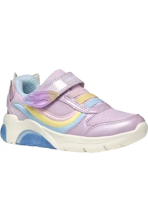 Geox J FADINLIGHT GIRL A Sneaker, Lilac/Multicolor, 13 UK