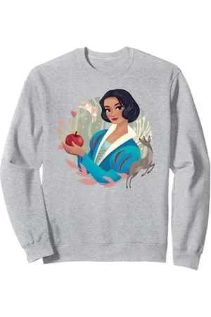 Disney Snow White Posing With Apple Among Fauna Portrait Sweatshirt