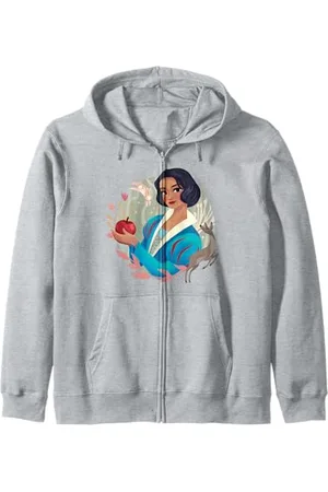 Disney Snow White Posing With Apple Among Fauna Portrait Zip Hoodie