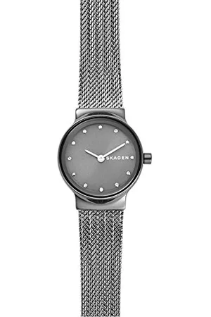Skagen Watch for Women Freja Lille, Two Hand Movement, 26 mm Charcoal Stainless Steel Case with a Stainless Steel Mesh Strap, SKW2700
