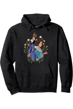 Disney Snow White And Evil Queen Surrounded By Flowers Pullover Hoodie