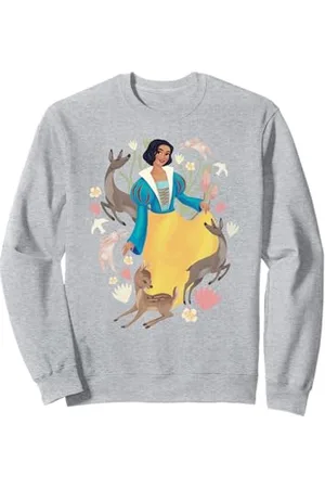 Disney Snow White Posing Among Bunnies And Deer Portrait Sweatshirt