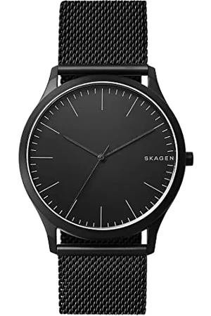 Skagen Watch for Men Jorn, Three Hand Movement, 41 mm Midnight Stainless Steel Case with a Stainless Steel Mesh Strap, SKW6422