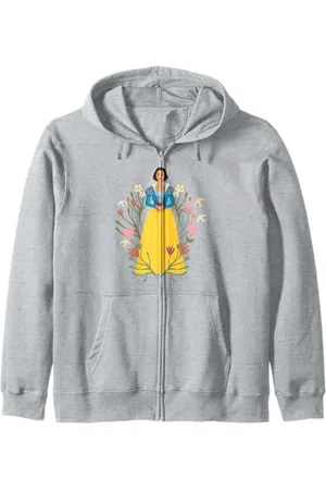 Disney Snow White Posing With A Red Apple Profile Portrait Zip Hoodie