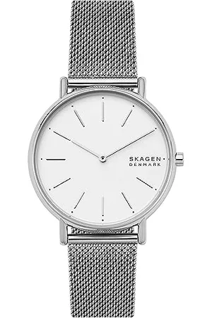 Skagen Watch for Women Signatur, Two Hand Movement, 38 mm Silver Stainless Steel Case with a Stainless Steel Mesh Strap, SKW2785