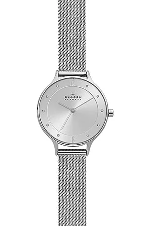 Skagen Watch for Women Anita Lille, Three Hand Movement, 30 mm Silver Stainless Steel Case with a Stainless Steel Mesh Strap, SKW2149