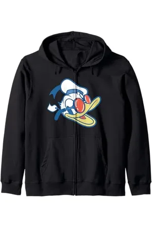 Disney Summer Road Trip Vacation Donald Duck Big Face Zip Hoodie