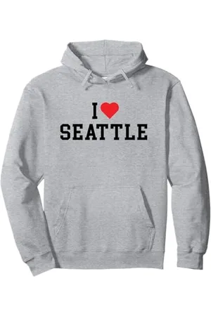 Graphic Club Inc. Seattle - I Love Seattle - Classic Pullover Hoodie