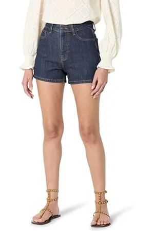Sidefeel Women's Jean Shorts High Waisted Stretchy Casual Rolled Hem Zimbaplatinum Denim Shorts