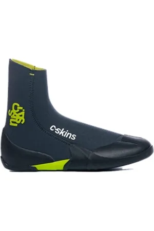 C-Skins Legend 3.5mm Round Toe Wetsuit Boots - Graphite, Flash Green & - KIDS 6-7