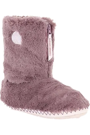 BEDROOM ATHLETICS Monroe Faux Fur Slipper Boots - Aquarelle & Dusky Pink - UK 3-4 (EU 36-37)