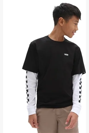 Vans Long Check Twofer Boys T-Shirt - - S