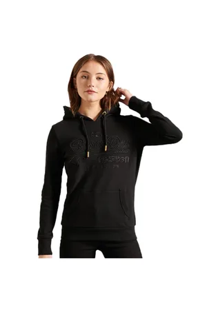Superdry Vintage Logo Embroidered Infill Hoody - - UK 8