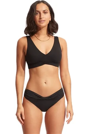 Seafolly Collective Twist Band Hipster Bikini Bottoms - - 12