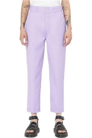 Dickies Phoenix Cropped Trousers - Grape Wine - 24
