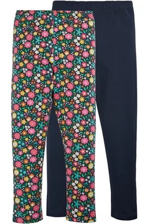 Frugi Libby Leggings (2 Pack) - Indigo Kernow Floral & Indigo - 2-3 YRS