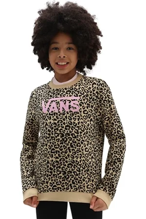 Vans Girls Leopard Spot Sweatshirt - Taos Taupe - L