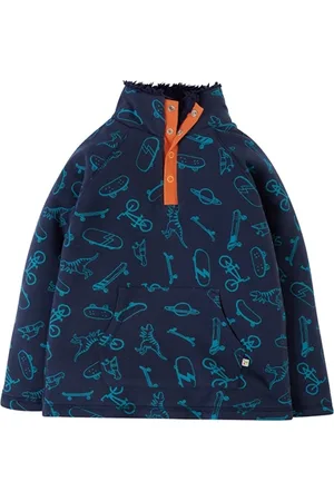 Frugi Boys Switch Snuggle Fleece Jacket - Indigo City Adventure - 2-3 YRS