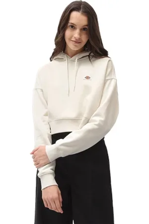 Dickies Oakport Cropped Hoody - Ecru - XS