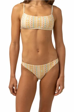 Rhythm Sunray Cheeky Bikini Bottoms - Gold - L