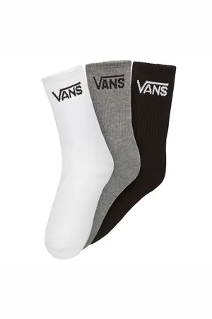 Vans Boys Classic Crew Socks (3 Pack) - Black Assorted - KIDS 13.5-UK 5