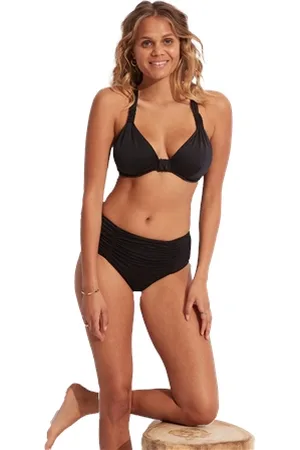 Seafolly Collective Gathered Front Retro Bikini Bottoms - - 10
