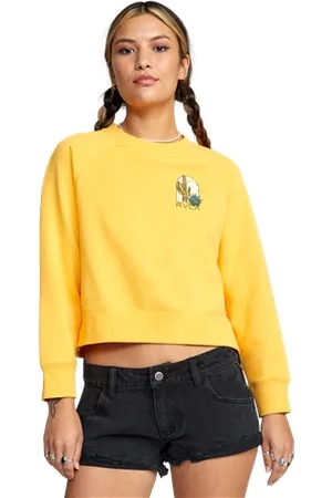 RVCA Oasis Fleece Sweatshirt - Marigold - S