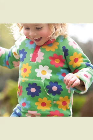 Frugi Snuggle Fleece - Fjord Flower Power - 18-24 MTHS