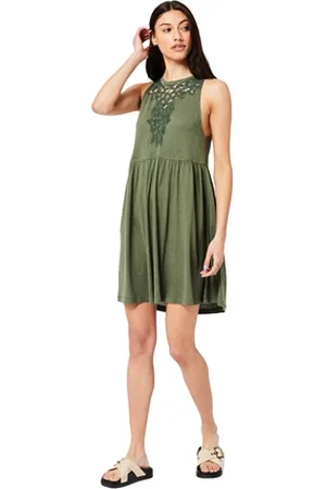 Superdry Vintage Lace Racer Dress - Thyme - UK 10