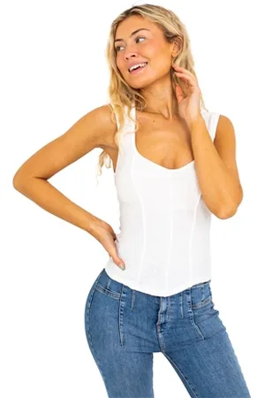Free People Boss Babe Top - Optic - L