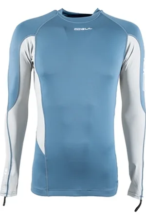 Gul UV Long Sleeve Rash Vest - Blue & Grey - S