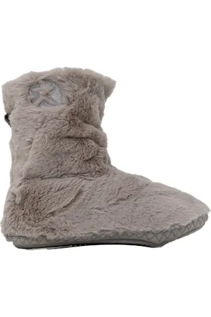 BEDROOM ATHLETICS Gisele High Density Faux Fur Rouched Slipper Boots - Trace - UK 3-4 (EU 36-37)