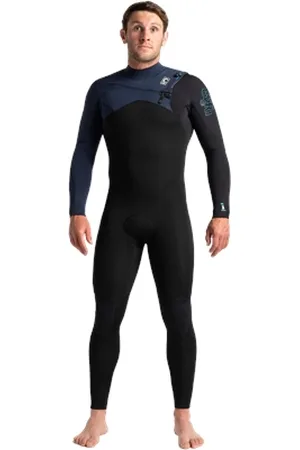 C-Skins Mens Sessions 4/3mm Chest Zip Wetsuit - , Slate Diamond & Diamond - MS