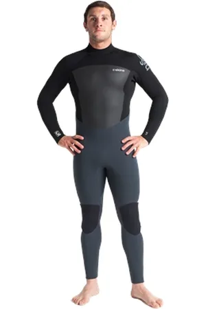 C-Skins Legend 5/4mm Back Zip Wetsuit - Graphite, Black & Silver - MS
