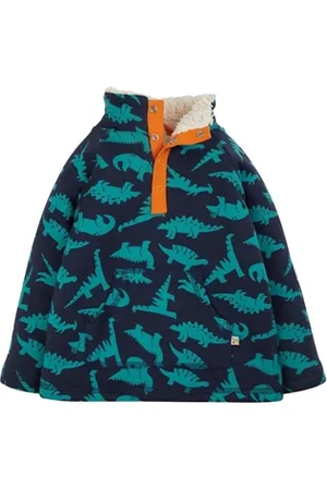 Frugi Snuggle Fleece - Indigo Dinos - 18-24 MTHS